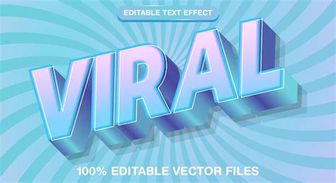 Premium Vector Viral Text 3d Font Style Editable Text Effect