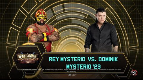 Wwe 2k23 Rey Mysterio Vs Dominik Mysterio Wrestlemania 39 Youtube