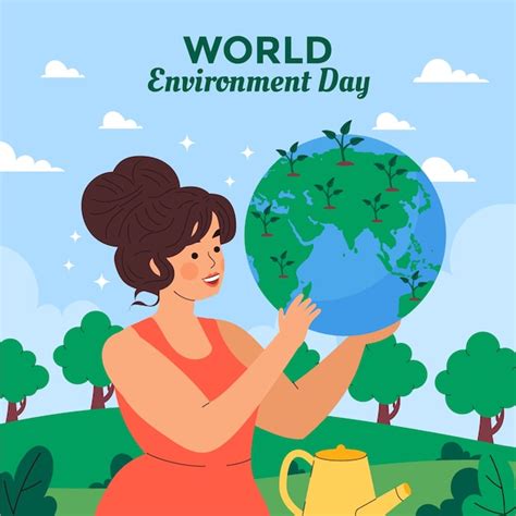 Ilustración Plana Para La Celebración Del Día Mundial Del Medio Ambiente Vector Gratis