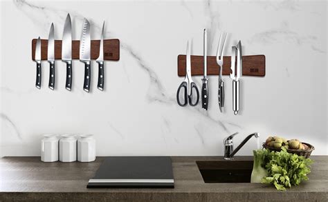 HOSHANHO Magnetic Knife Holder For Wall Magnetic Knife Rack In Wood