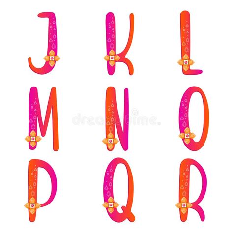 Letters And Alphabets Abc Characters Romantic Pink Gradient Font