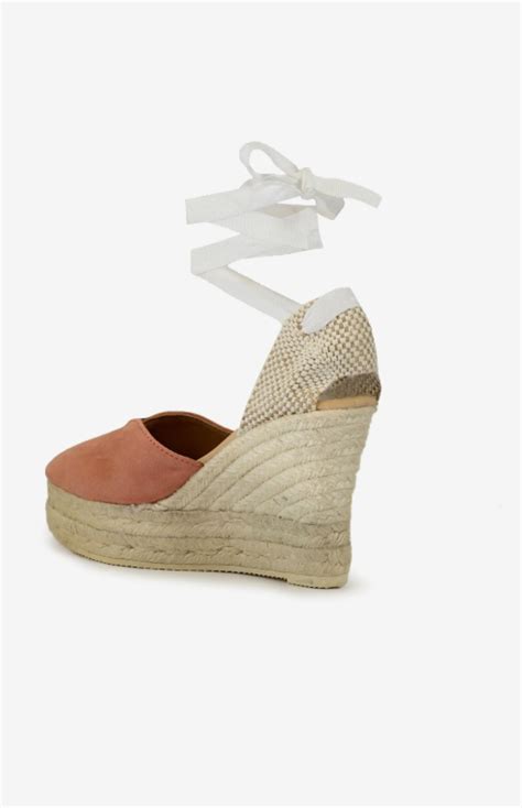 SOFT SUEDE HEART SHAPED WEDGE ESPADRILLES HAMPTONS