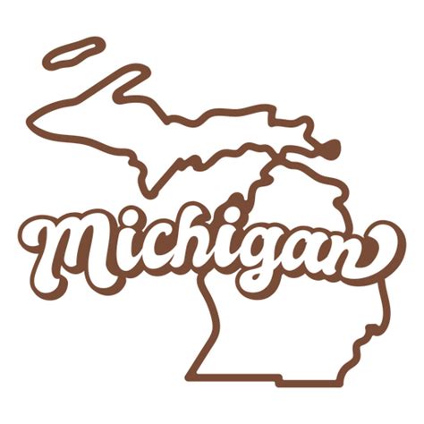 Michigan Map Outline Shape State Stencil Scroll Saw Pattern Printable Able