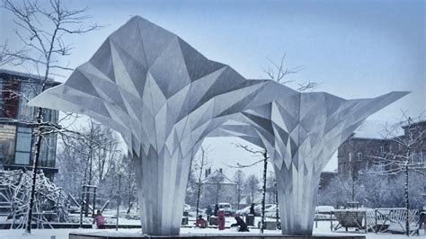 Tal Friedman Parametric Architecture Origami Pavilion