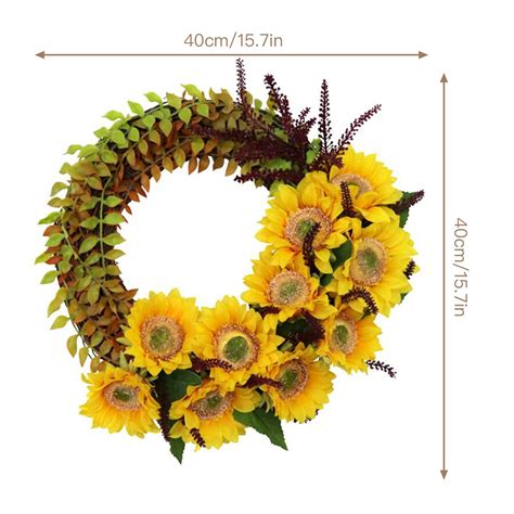 Flower Wreath Natural Rattan Wreath DIY Crafts Wed Grandado