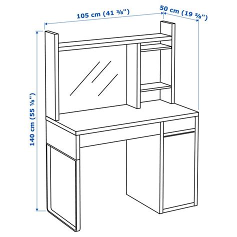 Micke Desk White 105x50 Cm Ikea