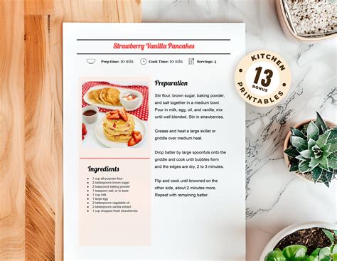 Editable Recipe With Ms Word And Google Docs Recipe Template Printable