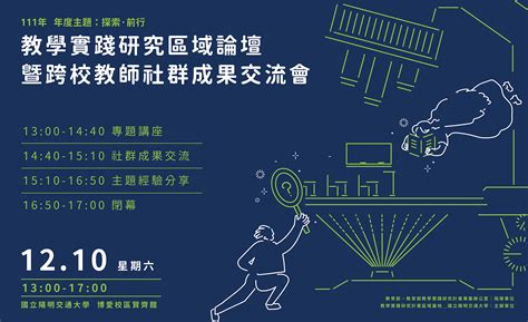 轉知 111年度教學實踐研究計畫區域基地「教學實踐研究區域論壇暨跨校教師社群成果交流會」 國立臺灣師範大學教學發展中心