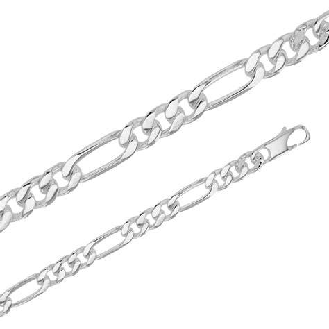 Chaîne de cou maille figaro triple en argent 925 1000 Laval Europe