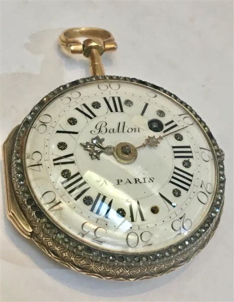 Very Fine 18 Karat Gold Diamond Enamel Verge Pocket Watch At 1stdibs