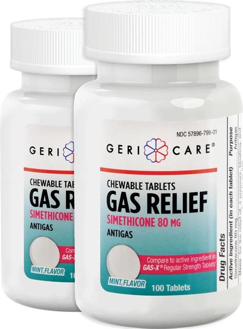 Gas Relief Simethicone 80 Mg Mint Chewable Compare To Gas X Potency