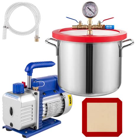 Buy VEVOR Vacuum Chamber With Pump 1 5 Gallon Vacuum Chamber For Resin