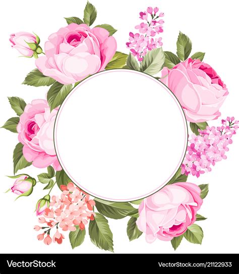 Flower Garland Royalty Free Vector Image Vectorstock