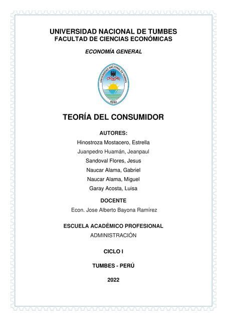 Teoría del Consumidor Jeanpaul Juanpedro Huamán uDocz