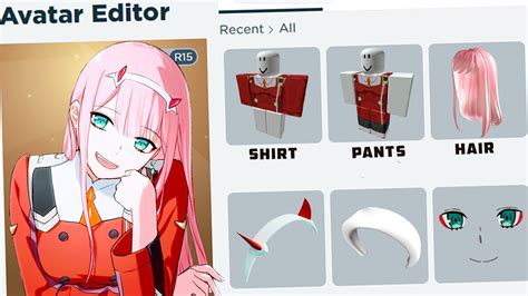 New How To Make Zero Two In Roblox Darling In The Franxx Cosplay 2022 Youtube