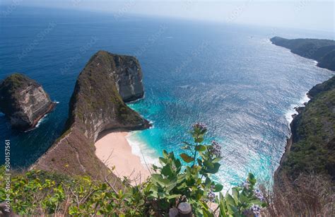 View Of Keling King Beach And Cliff Located At Nusa Penida Island In