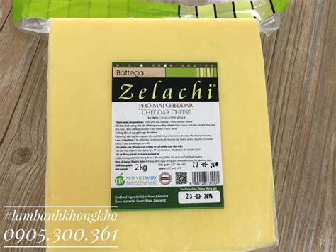 Phô mai Cheddar Zelachi 100g Làm Bánh Không Khó