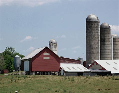 Multi Silo Farm by DigiArt Diaries by Vicky B Fuller