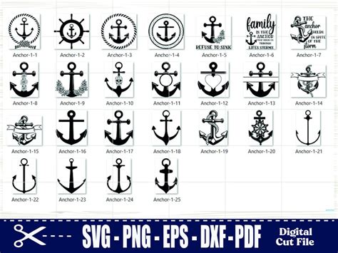 Anchor Big Svg Bundle Anchor Cut File Anchor Clipart Anchor Vector