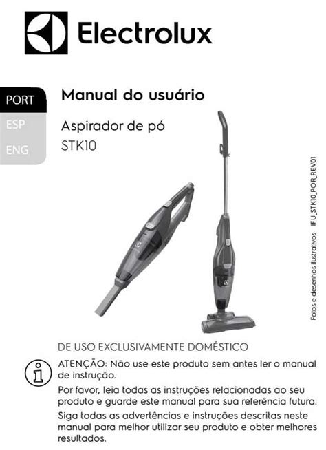 Manual De Instruções Do Aspirador De Pó Electrolux Vertical Stk10