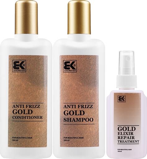 Brazil Keratin Anti Frizz Gold Shm Ml Cond Ml Elixir Ml