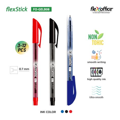 FlexOffice FlexStick 0 7 3pcs 6pcs 12pcs Stick Ball Pen Smooth