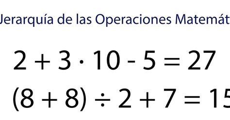 La Jerarquia De Operaciones Ejemplos