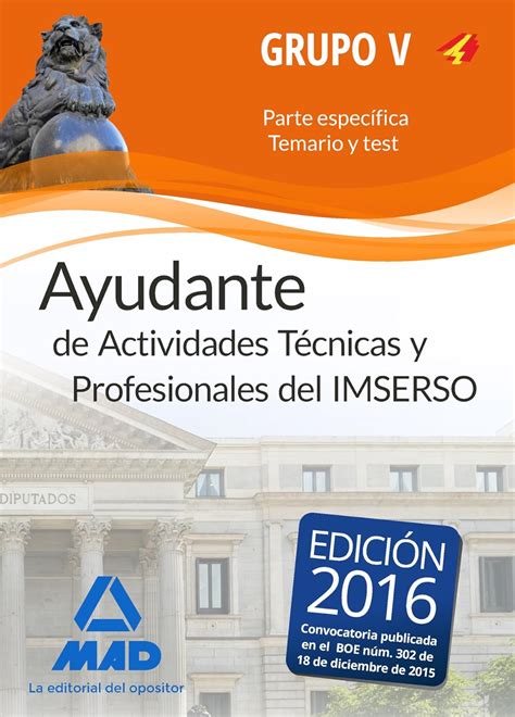 Ayudantes De Actividades T Cnicas Y Profesionales Del Imserso Personal