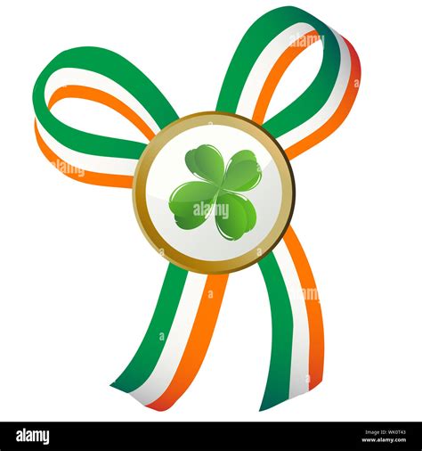 Irish Flag Four Leaf Clover