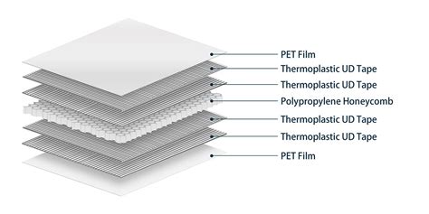 Mm Glossy Cfrt Facing Polypropylene Honeycomb Sandwich Panels