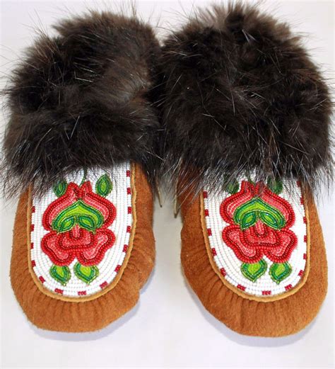 Dene Rose Moccasin Slippers Moccasin Pattern Moccasins Beaded Moccasins