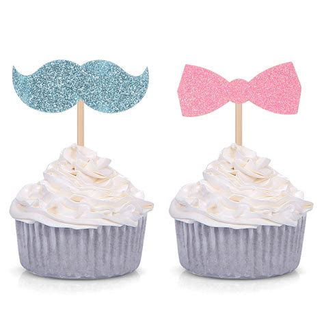 Buy 24 Counts Baby Gender Reveal Cupcake Toppers Baby Shower Girl Or