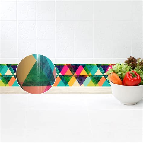 Funlife Colorful Wallpaper Borders 3d Wall Borders Self Adhesive For Corridor Bathroom Kitchen