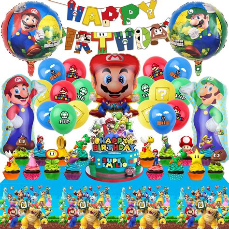 Snapklik Mario Birthday Party Supplies Birthday Decorations Set