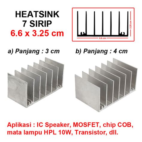 Jual Heatsink Aluminium Pendingin Sirip Mm Cm Jakarta