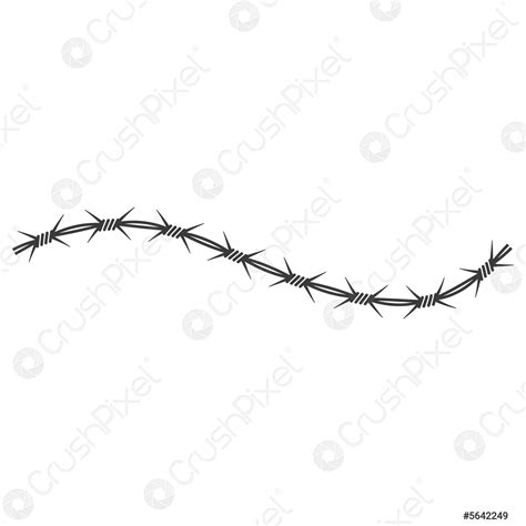 Barbed Wire Vector Illustration Design Stock Vector Crushpixel