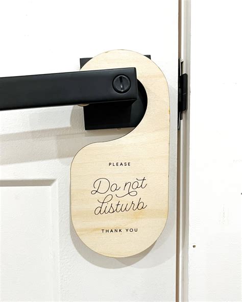 Simple Do Not Disturb Sign Door Hanger Doorknob Sign Door Knob