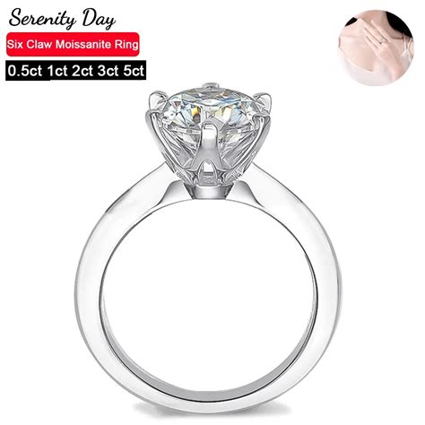 Serenity Day Anillos De Boda Cl Sicos De Seis Garras Para Mujer 1 2 3