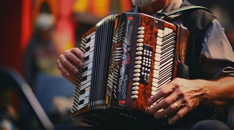 Premium AI Image A Man Playing An Accordion