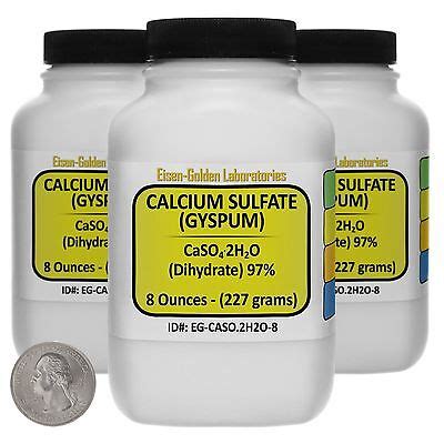 Calcium Sulfate Dihydrate CaSO4 2H2O 97 AR Grade Powder 1 5 Lb In 3