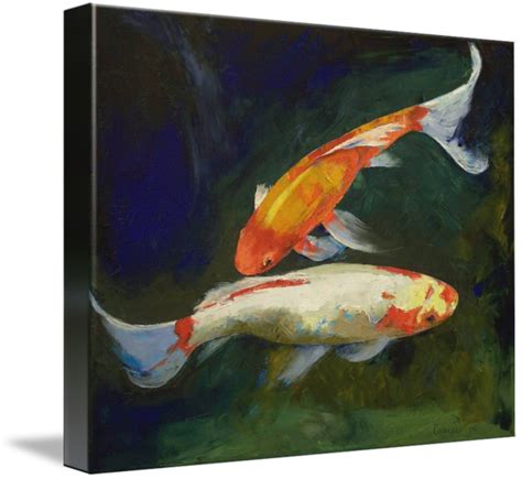 Feng Shui Koi Fish By Michael Creese Koi Painting Fish Art Fish