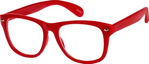 Order Online Unisex Red Full Rim Other Plastic Square Eyeglass Frames