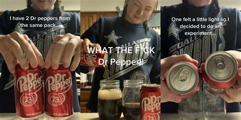 Customer Shows Defective Dr Pepper Can