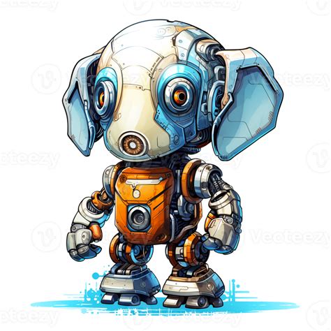 Cartoon Cool Robots Funny Cyborgs T Shirt Sticker Ai Generated 33859213 Png