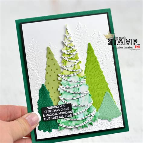 STUNNING And Easy Alcohol Ink Technique Christmas Tree Card