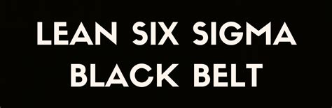 Lean Six Sigma Black Belt Certification Q Edge Consulting