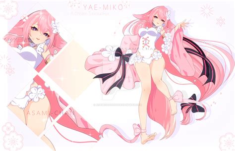 Genshin Impact - Yae Miko Clothes Design by AsamiChanArt on DeviantArt