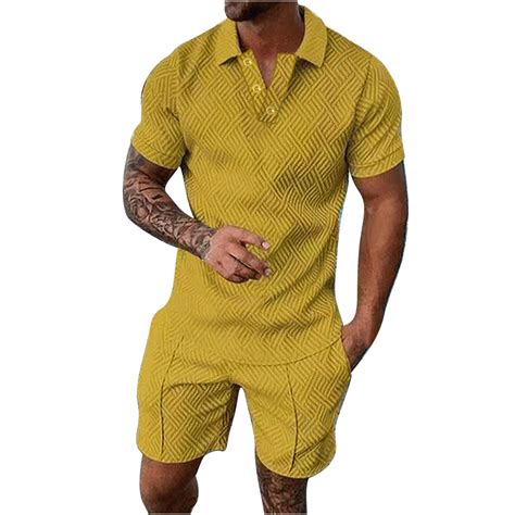 Summer Savings Clearance Stamzod Men Tracksuit 2 Piece Outfit Short Sleeve T Shirts Shorts