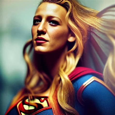 Blake Lively As Superwoman Photorealistic Cinematic Midjourney