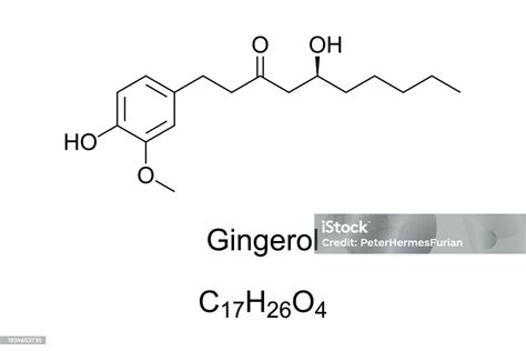 Gingerol Compound Found In Fresh Ginger Chemical Formula And Structure